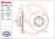 Bremsscheibe Vorderachse BREMBO 09.A243.10