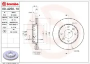 Bremsscheibe Vorderachse BREMBO 09.A250.10