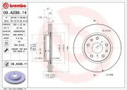 Bremsscheibe Vorderachse BREMBO 09.A296.11