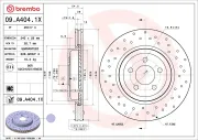Bremsscheibe Vorderachse BREMBO 09.A404.1X