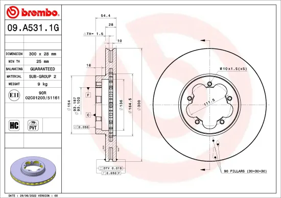 Bremsensatz, Scheibenbremse BREMBO KT 10 015 Bild Bremsensatz, Scheibenbremse BREMBO KT 10 015