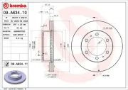 Bremsscheibe Vorderachse BREMBO 09.A634.11