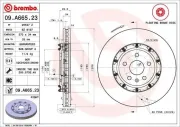 Bremsscheibe Vorderachse Vorderachse rechts BREMBO 09.A665.23