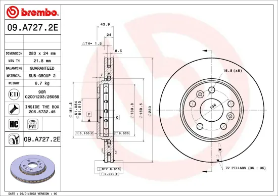 Bremsensatz, Scheibenbremse BREMBO KT 08 034 Bild Bremsensatz, Scheibenbremse BREMBO KT 08 034