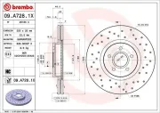 Bremsscheibe Vorderachse BREMBO 09.A728.1X