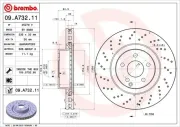 Bremsscheibe Vorderachse BREMBO 09.A732.11