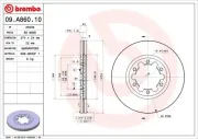 Bremsscheibe Vorderachse BREMBO 09.A860.10