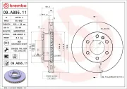 Bremsscheibe Vorderachse BREMBO 09.A895.11