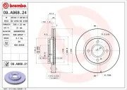 Bremsscheibe BREMBO 09.A968.24