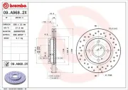 Bremsscheibe BREMBO 09.A968.2X