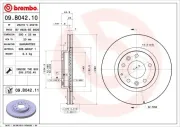 Bremsscheibe Vorderachse BREMBO 09.B042.11