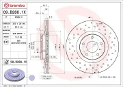 Bremsscheibe BREMBO 09.B266.1X