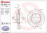 Bremsscheibe BREMBO 09.B355.1X