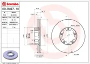 Bremsscheibe Vorderachse BREMBO 09.B497.10