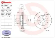 Bremsscheibe BREMBO 09.B547.10