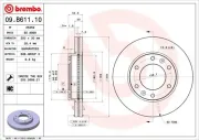 Bremsscheibe BREMBO 09.B611.10