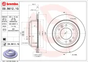 Bremsensatz, Scheibenbremse Hinterachse BREMBO KT 10 020