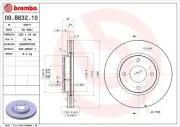 Bremsscheibe Vorderachse BREMBO 09.B632.10