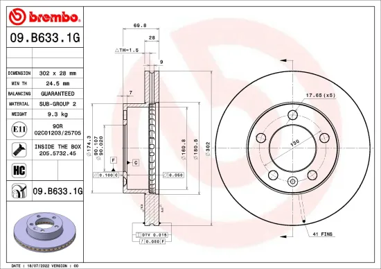 Bremsensatz, Scheibenbremse Vorderachse BREMBO KT 10 034 Bild Bremsensatz, Scheibenbremse Vorderachse BREMBO KT 10 034