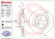 Bremsscheibe Hinterachse BREMBO 09.B842.31