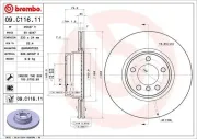 Bremsscheibe Vorderachse BREMBO 09.C116.11