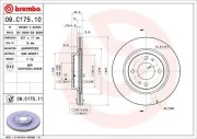 Bremsscheibe BREMBO 09.C175.11