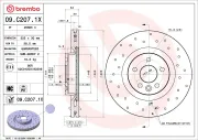 Bremsscheibe Vorderachse BREMBO 09.C207.1X