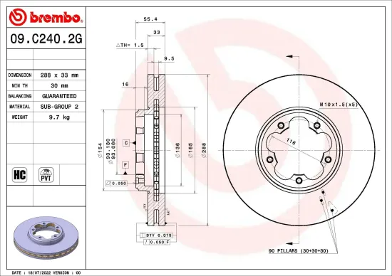 Bremsensatz, Scheibenbremse BREMBO KT 10 011 Bild Bremsensatz, Scheibenbremse BREMBO KT 10 011