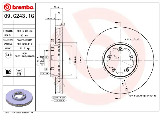 Bremsensatz, Scheibenbremse BREMBO KT 10 059 Bild Bremsensatz, Scheibenbremse BREMBO KT 10 059