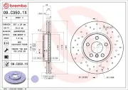 Bremsscheibe Vorderachse BREMBO 09.C350.1X