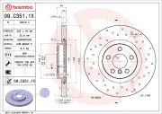 Bremsscheibe Vorderachse BREMBO 09.C351.1X