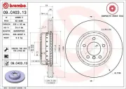 Bremsscheibe Vorderachse BREMBO 09.C403.13