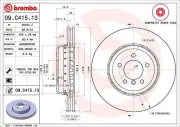 Bremsscheibe Vorderachse BREMBO 09.C415.13