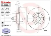 Bremsscheibe Vorderachse BREMBO 09.C522.11