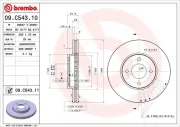 Bremsscheibe Vorderachse BREMBO 09.C543.11