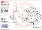 Bremsscheibe Hinterachse BREMBO 09.C829.11