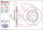 Bremsscheibe Vorderachse BREMBO 09.C927.11