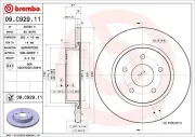 Bremsscheibe Hinterachse BREMBO 09.C929.11