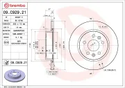 Bremsscheibe Hinterachse BREMBO 09.C929.21