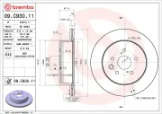 Bremsscheibe Hinterachse BREMBO 09.C930.11