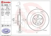 Bremsscheibe Hinterachse BREMBO 09.C938.11