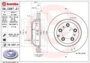 Bremsscheibe Hinterachse BREMBO 09.C987.21