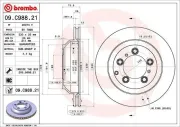 Bremsscheibe Hinterachse BREMBO 09.C988.21