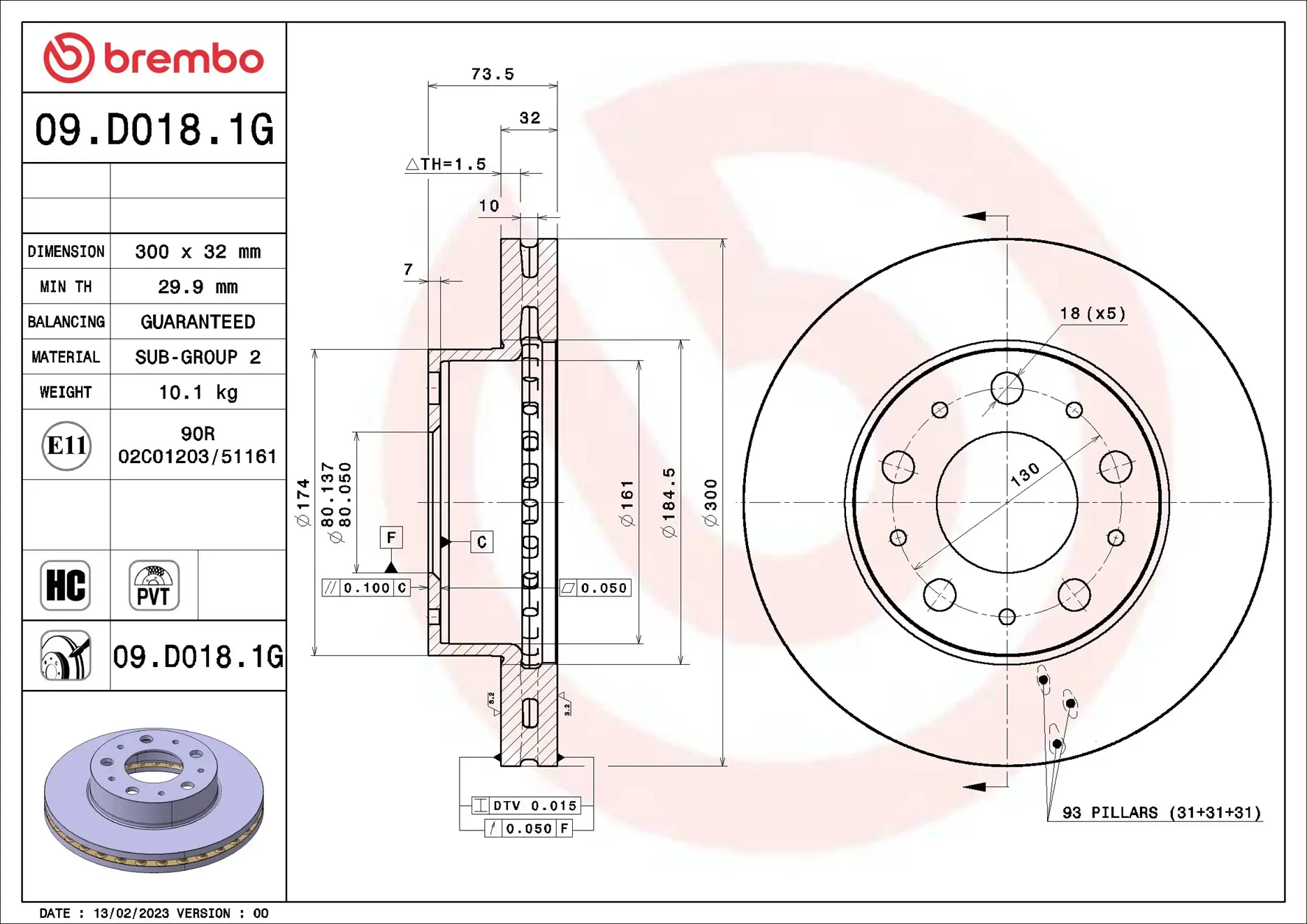 Bremsensatz, Scheibenbremse Vorderachse BREMBO KT 10 048