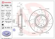 Bremsscheibe Vorderachse BREMBO 09.D058.1X