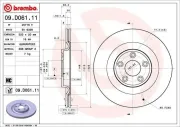 Bremsscheibe Hinterachse BREMBO 09.D061.11