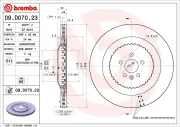 Bremsscheibe Hinterachse BREMBO 09.D070.23