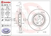 Bremsscheibe Vorderachse BREMBO 09.D218.11