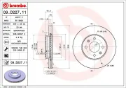 Bremsscheibe Vorderachse BREMBO 09.D227.11