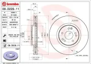 Bremsscheibe Vorderachse Vorderachse rechts BREMBO 09.D229.11